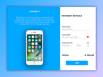 Daily Ui Challenge - Credit Card Checkout