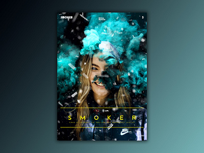 Poster - Smoker art design design art illustration photoshop poster poster a day poster art poster challenge poster collection typography