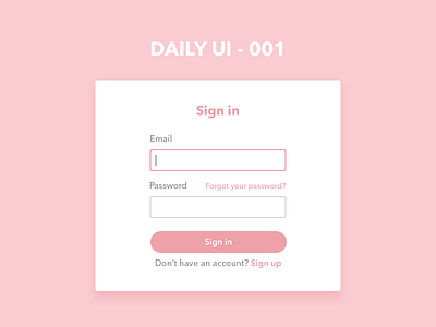 Daily UI Challenge #001 - Login