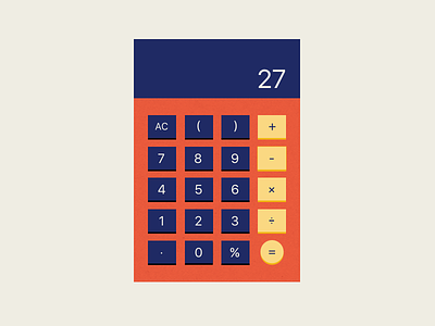 Dailly UI - 004 Calculator 004 calculator colors dailyui sketch