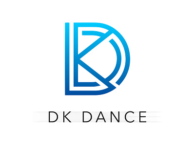 Logo "Dk Dance" branding design flat illustration logo typography vector