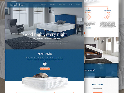 Highgate Beds site design beds interface ui web web design