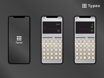 Typeo - Calculator app branding calculator dailyui design prototype ui ux visual design web website