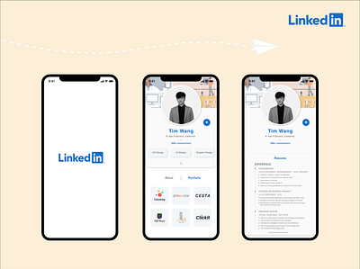 LinkedIn - Profile page app branding dailyui design linkedin page profile prototype ui ux visual design web