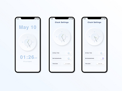 Clock - Setting page app branding clock clock app dailyui design prototype setting time ui ux visual design watch web website