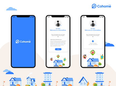 CohomeNow - share page app branding dailyui design home prototype realestate share ui ux visual design web website