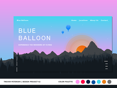 Daily Web/UI Design | 02 concept daily design design earth hot air balloon hot air balloons sun sunrise sunset web design web designer website