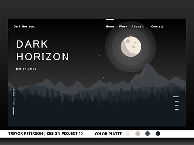 Daily Web/UI Design 09 | Dark Horizon daily ui daily web design darl minimal minimalist modern moon night ui ui ux design ui design ux uxdesign web design web designer website