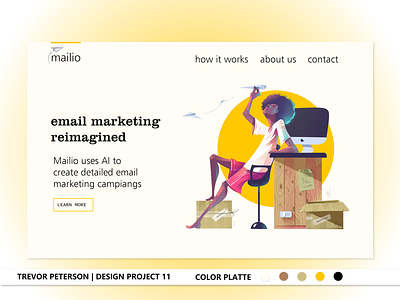 Daily Web/UI Design 11 | Mailio concept daily design daily ui minimal ui ui design ux design web design web designer website