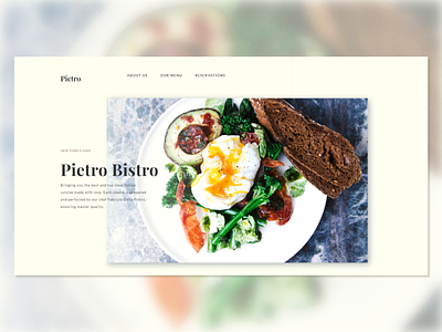 Pietro Bistro Website Redesign concept daily design daily ui minimal modern restaurant restaurant branding ui ux design web design web designer website
