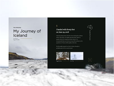 Journey of Iceland blog page redesign