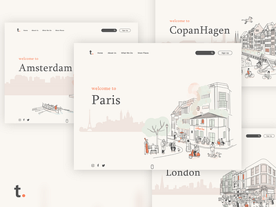 Travel Website Concept concept daily design daily ui illustration minimalist paris travel ui uidesign uiux ux ux design web design web designer web development website