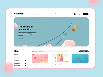 Heroman Website Design branding concept flying illustration logo minimal minimalist ui ux web design website