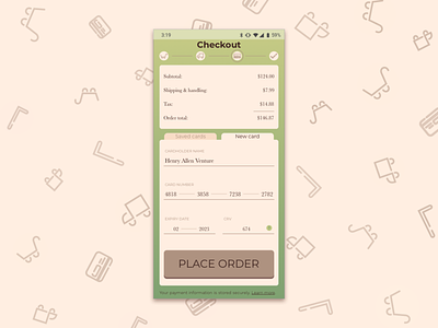 Daily UI #002 - Credit Card Form credit card dailyui 002 mobile mobile ui payment ui