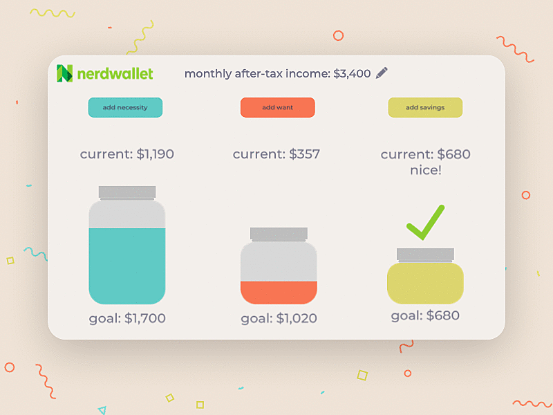 DailyUI #004 - Calculator budget calculator credit card dailyui dailyui 004 jars nerdwallet ui