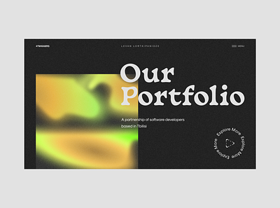 Portfolio design design gradient gradients header landingpage menu minimal portfolio portfolio site poster posters software software design typography ui ux vector web webdesign website