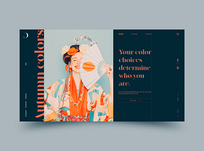 Autumn Colors autumn colors design landingpage minimal typography ui ux vector web webdesign website