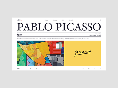 Pablo Picasso art artwork design typography ui ux vector web webdesign website