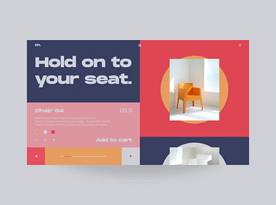 Ch. chair color colors contrast design minimal shop typography ui ux vector web webdesign website