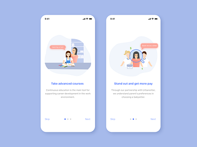 Splash screen for babysitter app