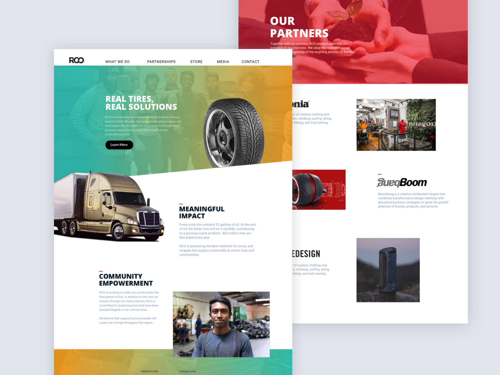 Redesign website for RCO Tires by Christin Carolina on Dribbble