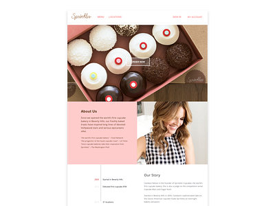 Sprinkles Cupcake Website Redesign concept landing page web design website concept website design