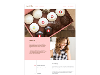 Sprinkles Cupcake Website Redesign