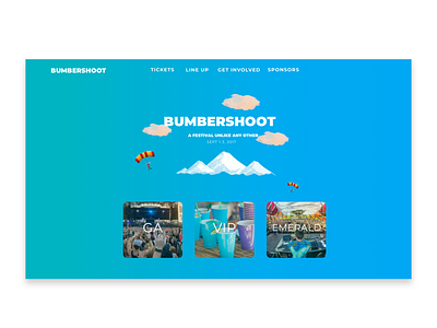 Bumbershoot Web Landing Page concept landing page landing page design web design website design