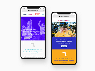 Mobile Web (Landing Page) for Non-profit Organization