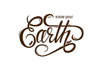 Earth calligraphy lettering letters logo script site vector web