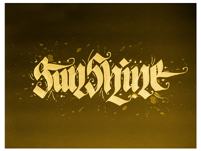 SunShine calligraphy lettering letters logo script site vector web