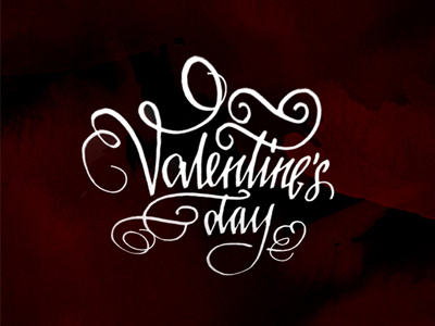 Valentine's day calligraphy lettering letters script valentines day