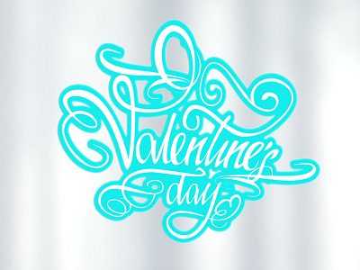 Valentine's day vector calligraphy lettering letters script valentines day vector