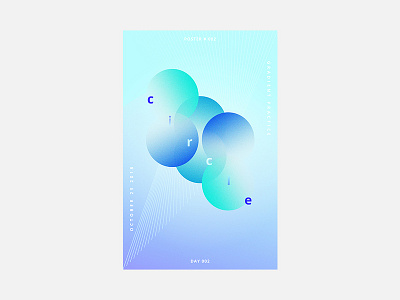 Circle color experimental gradient layout poster