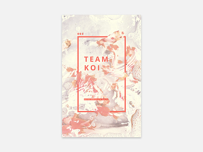 TEAM KOI color duotone experimental layout poster typography