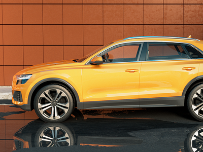 Audi Q8 - Side Shot animation automotive product visualization