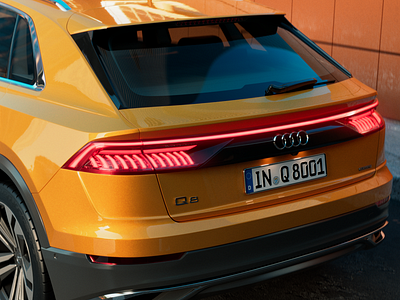 Audi Q8 - Back Shot animation automotive product visualization