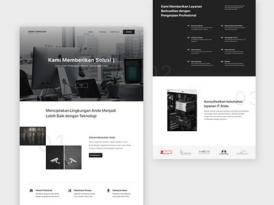 Consultan IT Service Website agency bold clean company concept deck dekstop figma grid homepage landing page layout minimal project studio typography ui ux web design website