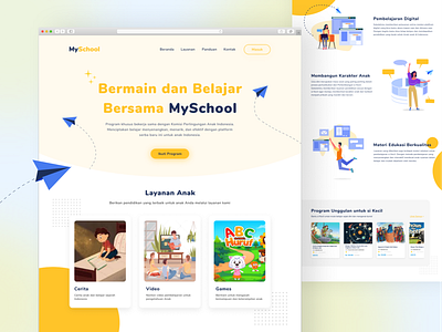 Children school web design challenges children clean concept course figma layout minimal online product design school ui ui design web design