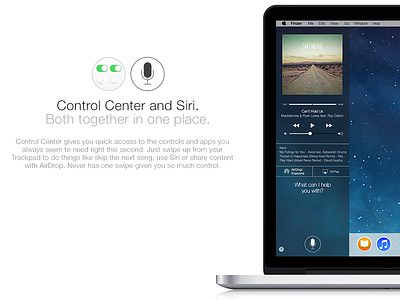 next-gen Mac OS - Control Center and Siri