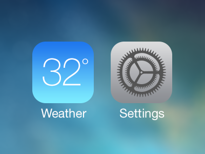 iOS 7 Redesign (Weather & Settings App)
