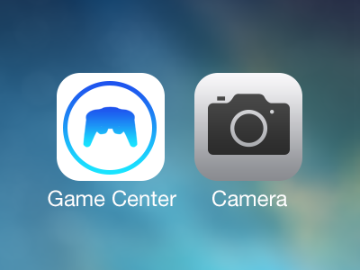 iOS 7 Icon Redesign (Game Center and Camera) apple camera game center icons ios ios7 ipad iphone redesign