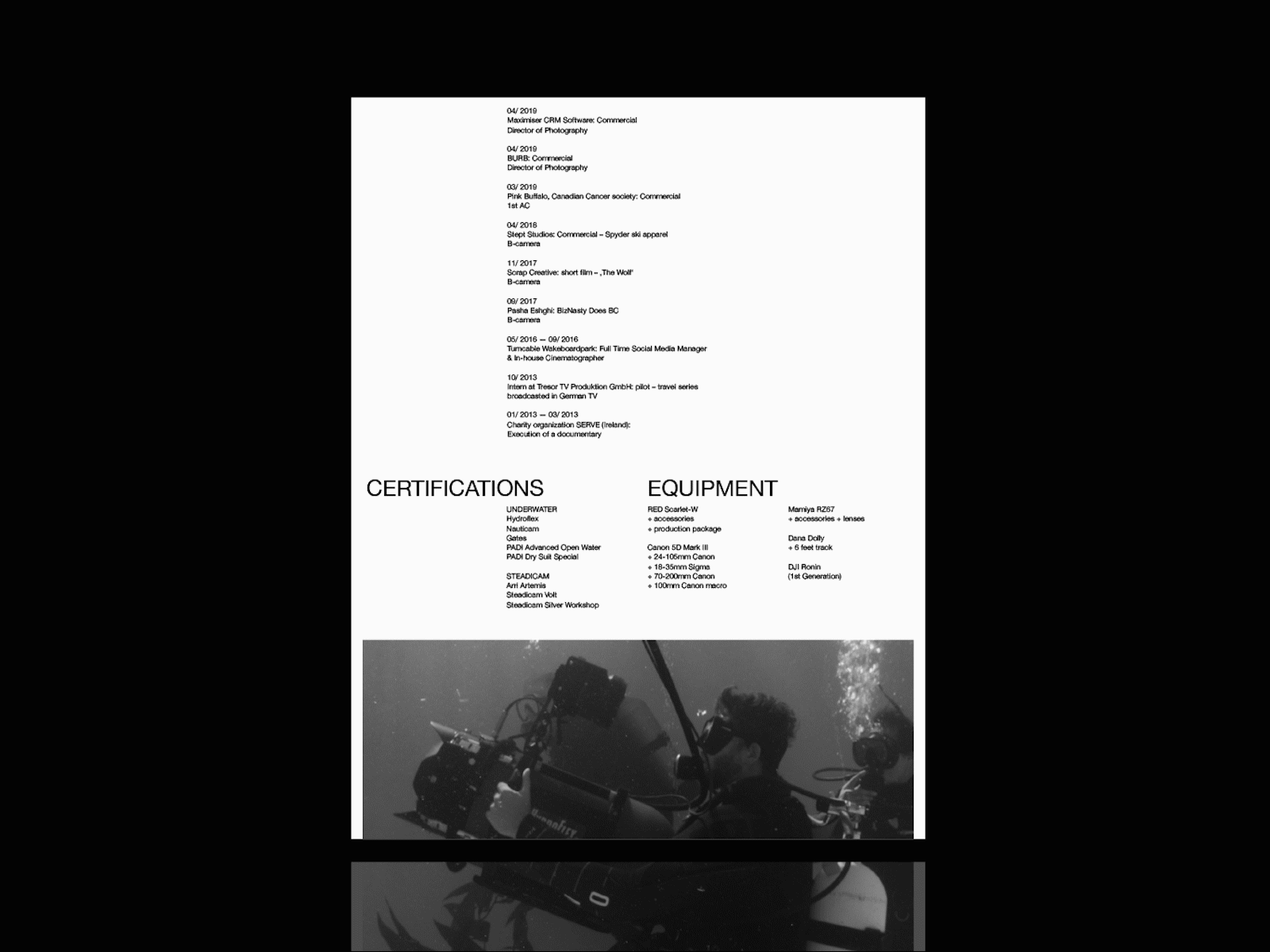 JSU Cinema Branding art direction brand identity branding cinematography cv layout photography resume resume clean typography visual identity