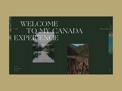 Canada Experience Journal – Landing 01 art direction canada design journal landingpage layout minimal website minimalist photography product design typography web web design