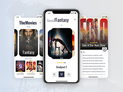 A movie app screen 🎟 cinema deadpool fanyasy film infinity movie solo splash ticket welcome