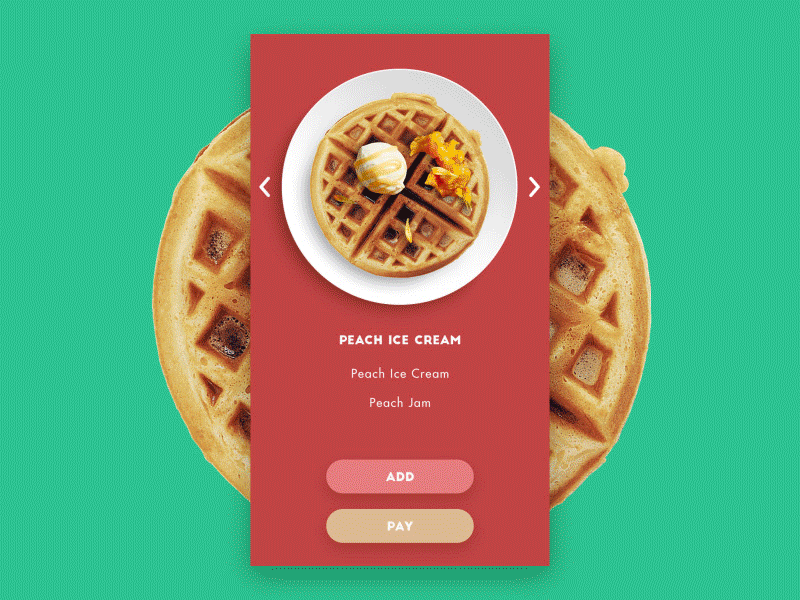 Waffle custom selection app belgium breakfast custom food ios selection ui ux waffle