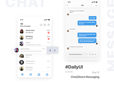 DailyUi Day13-Direct Messaging 100daychallenge 100days app chat chat app chatting daily 100 challenge daily ui dailyui dayliui design direct messaging massage message mobile social social app social network ui ux