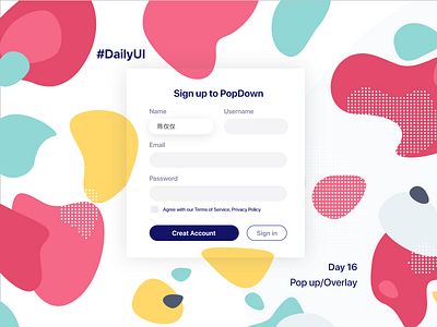 DailyUI Day16-Pop up/Overlay