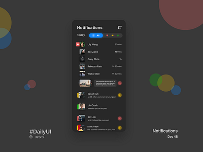 #DailyUI Day49 - Notifications 100daychallenge 100days activities activity app app design daily 100 challenge daily ui dailyui dayliui design feed feeds mobile notification notification center notifications ui