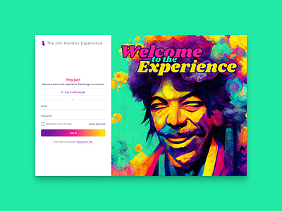 Daily UI Challenge, Day 1 - Log In ai dailyui hendrix ui ux